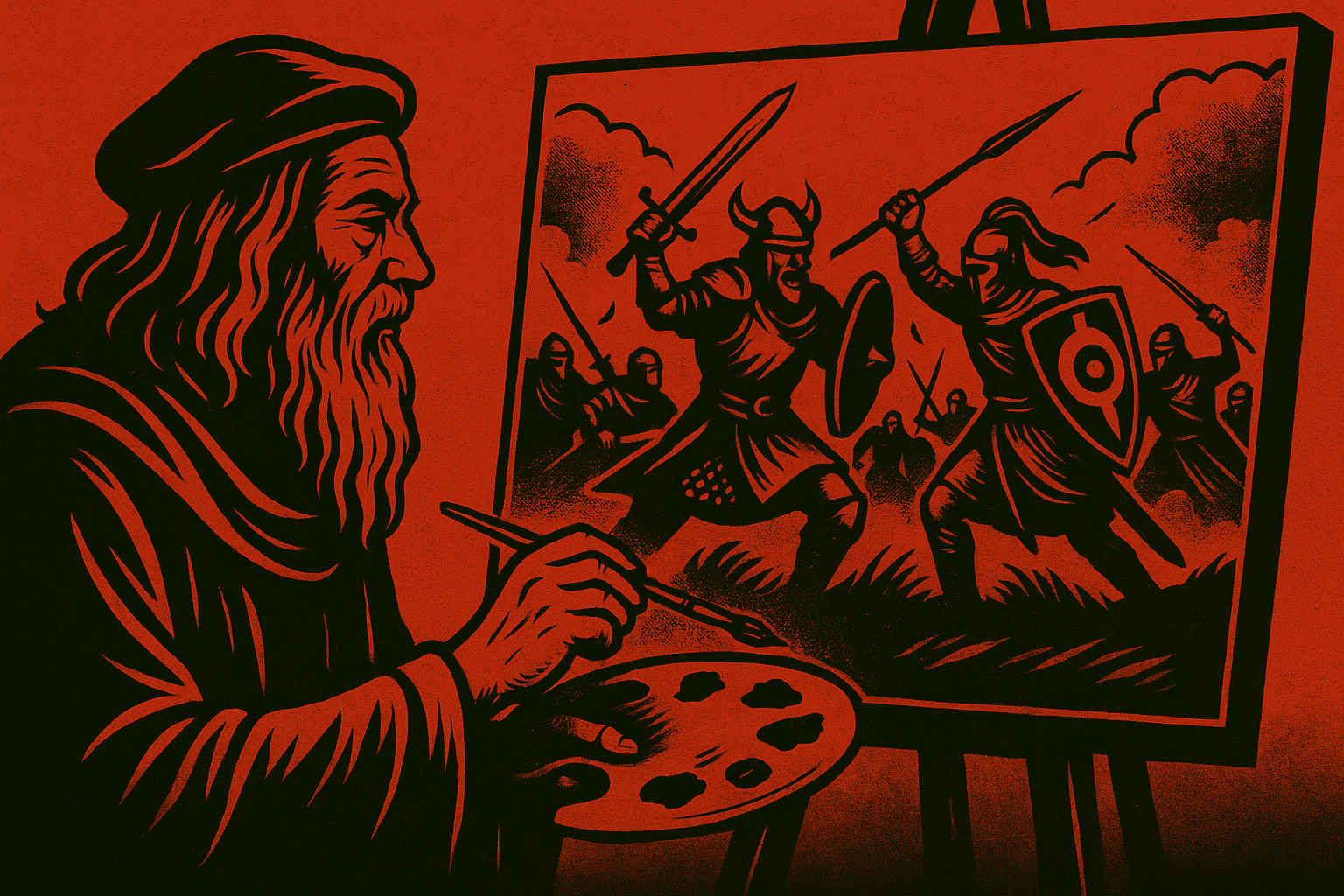 AI art of a mysterious figure in a tavern for 'Paints Your World'.