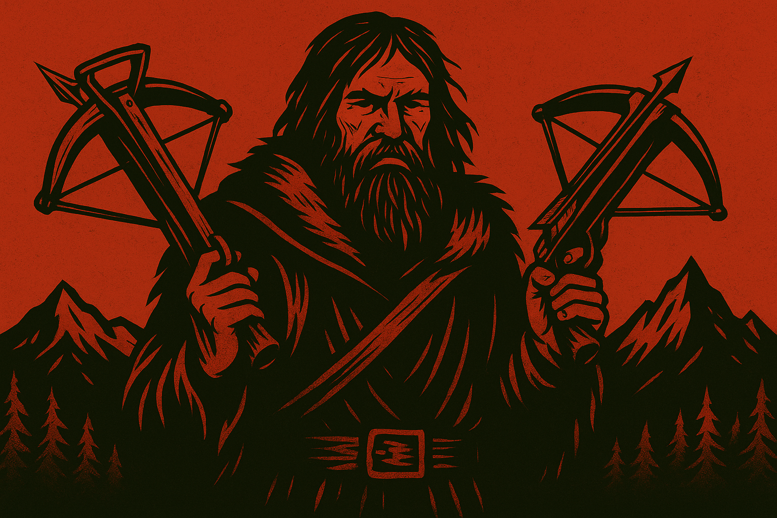 AI art of a lone warrior for 'Keeps You Hooked'.