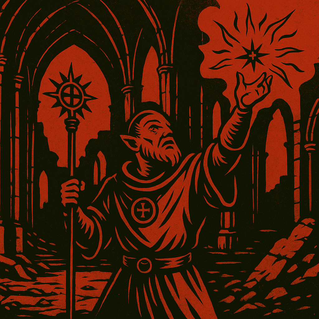 AI-generated art showing a scene from a solo role-playing quest.